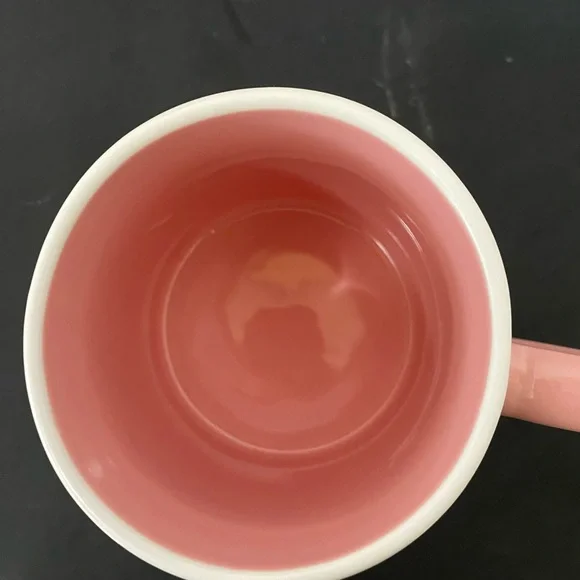 Pink and White Ceramic Stoneware Mug with Inspirational Bible Verse - Picture 3 of 5